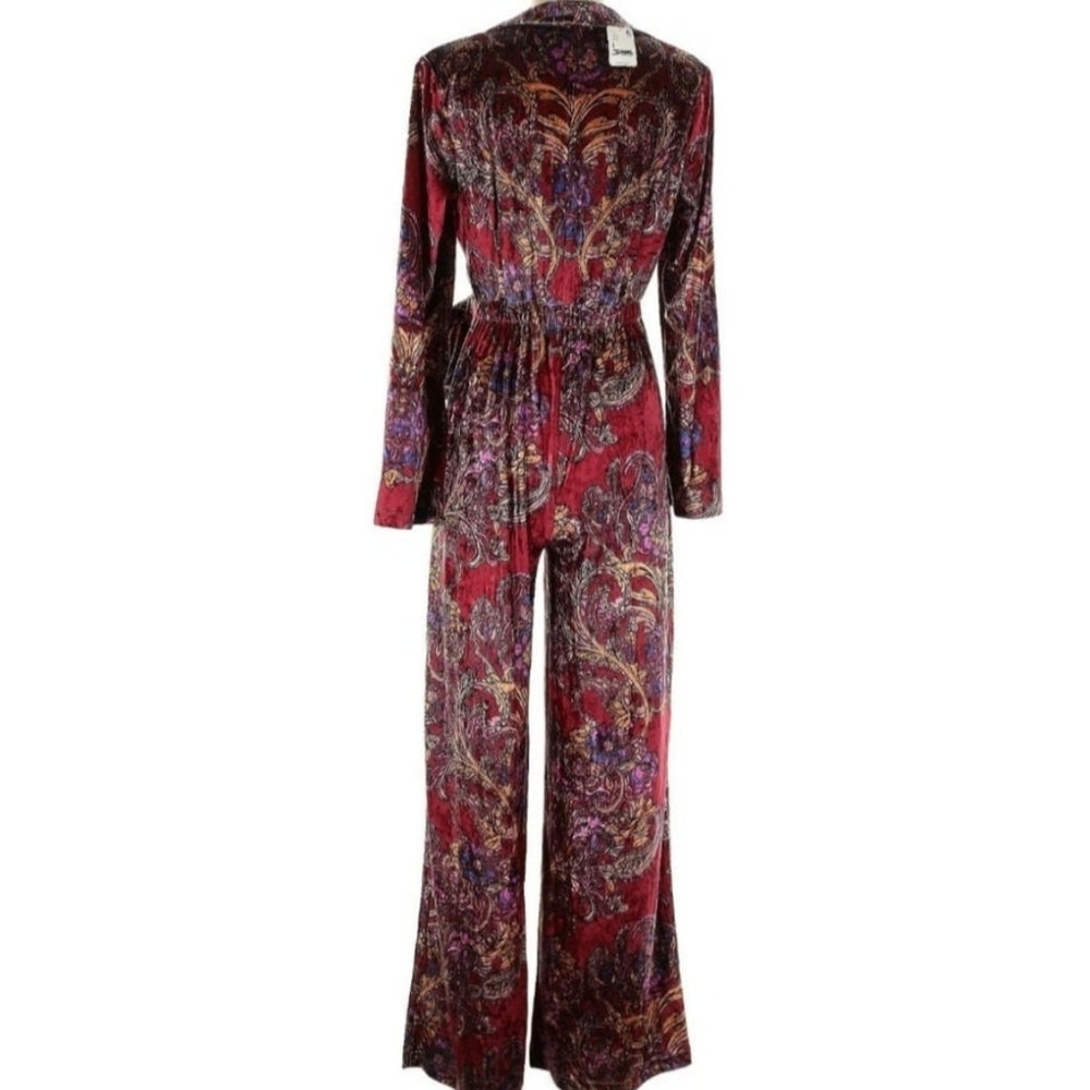 Free People Red and Purple Paisley Jumpsuit - Picture 5 of 6